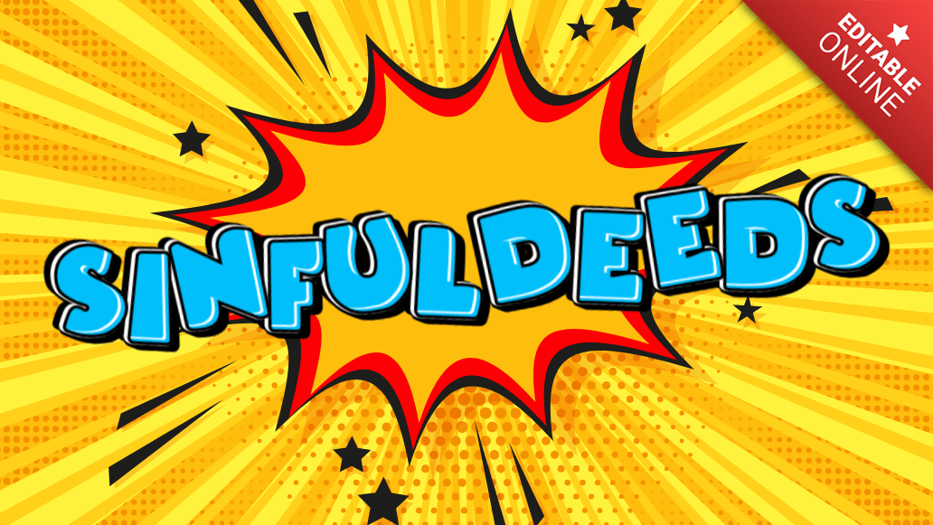 SINFULDEEDS | Fuente Burbuja Cómic Dibujos Animados | Generador de