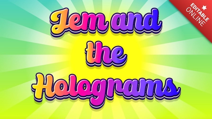 Jem and The Holograms Illustrator Text Effect Generator