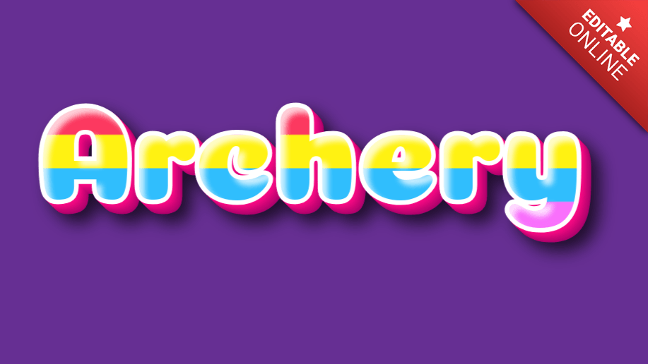 Archery Custom Colorful Text Effect Generator