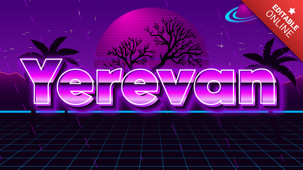 Yerevan Police Rétro Violette Générateur d'effet de texte