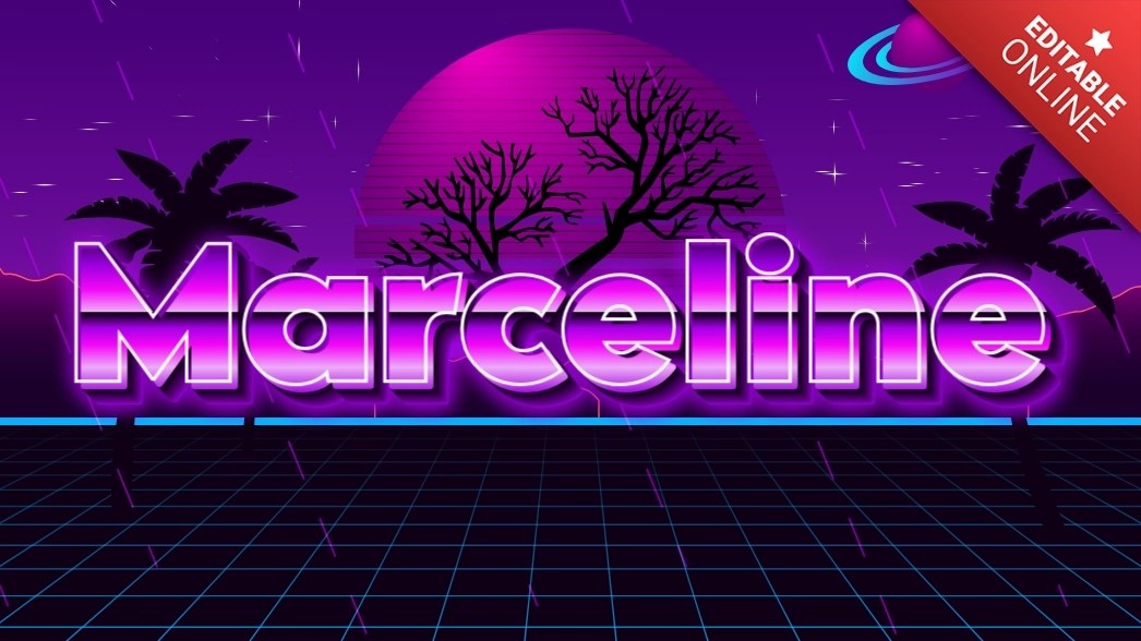 Marceline Police Rétro Violette Générateur d'effet de texte