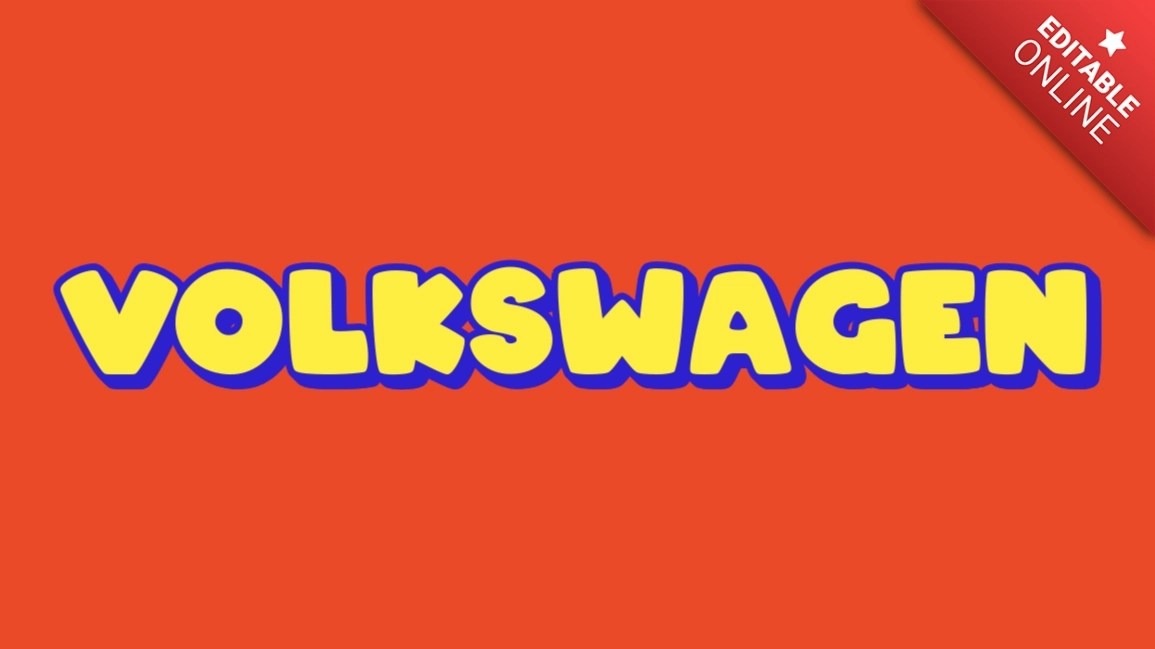 Volkswagen Popcorn Font Text Effect Generator