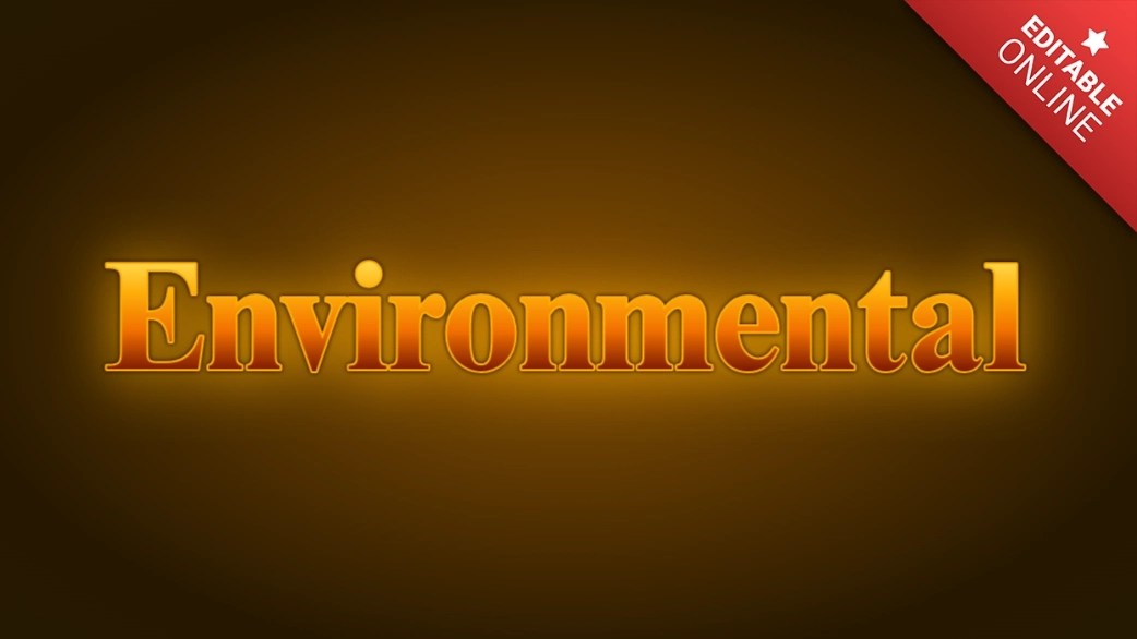 Environmental Gold Foil Text Effect Generator