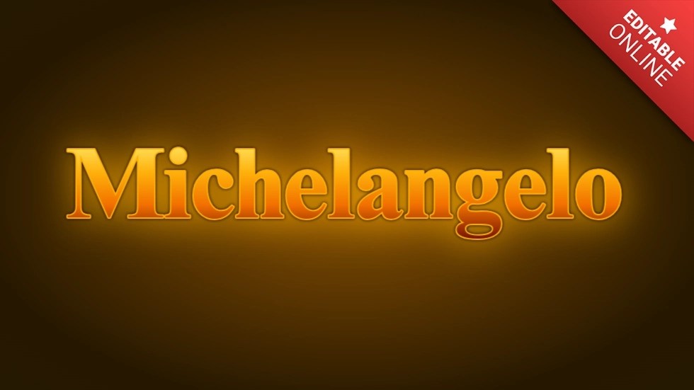 Michelangelo Gold Foil Text Effect Generator
