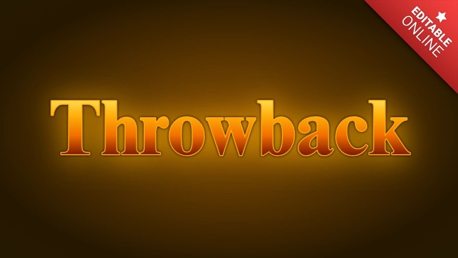Throwback Gold Foil Text Effect Generator