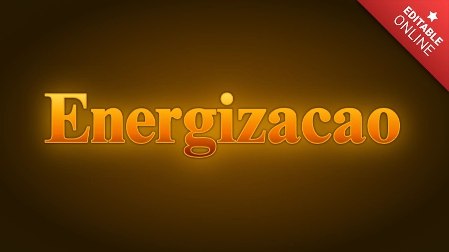 Energização Gold Foil Text Effect Generator