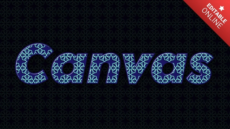 Canvas Ethnic Text Effect Generator