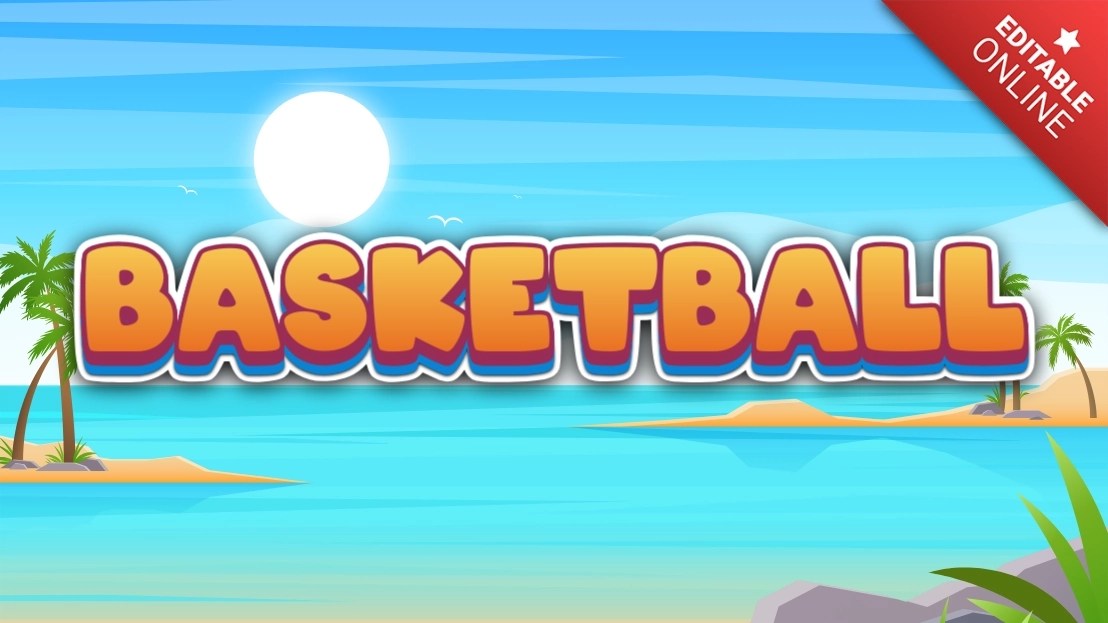 Basketball Island 3D Text Effect Generator
