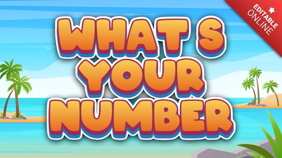 What's Your Number Island 3D Text Effect Generator