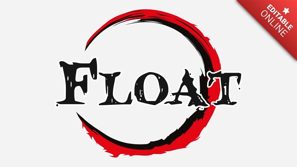 Float Logotipo Demon Slayer Editable Generador de Efectos de Texto