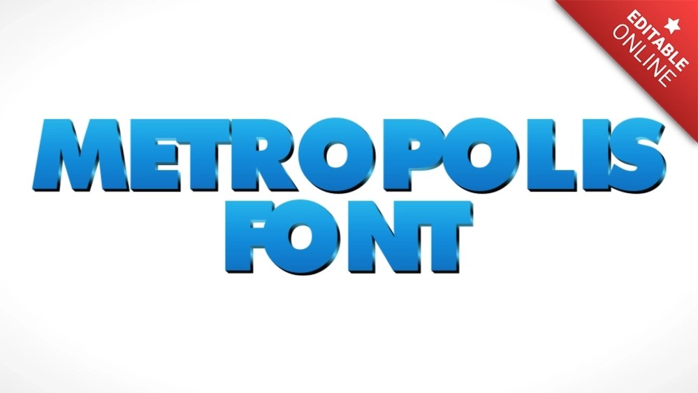 Metropolis Font ボス・ベイビー・フォント テキストエフェクトジェネレーター
