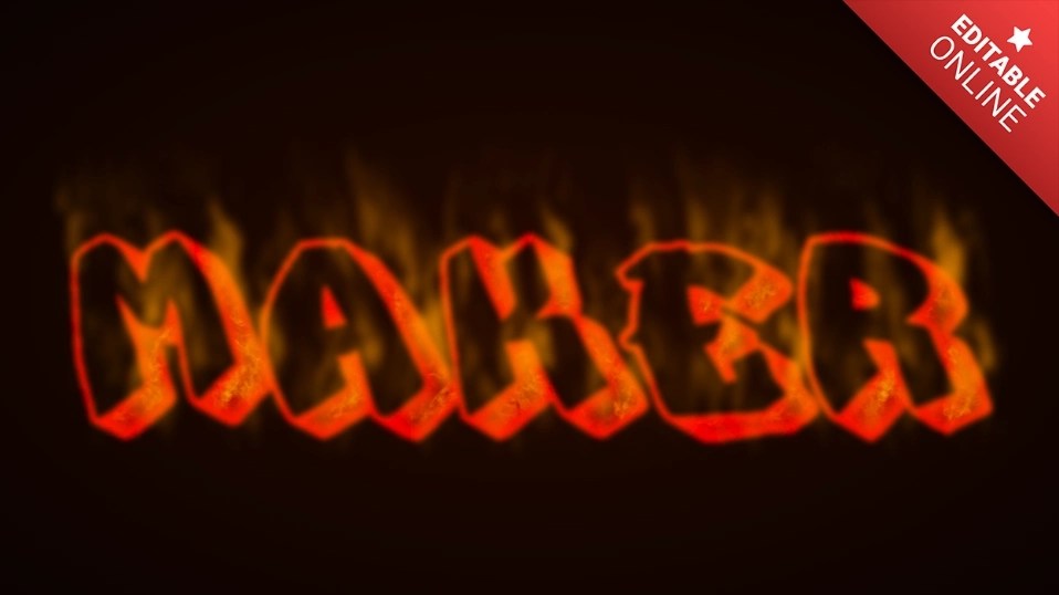 Maker Fire Font Text Effect Generator