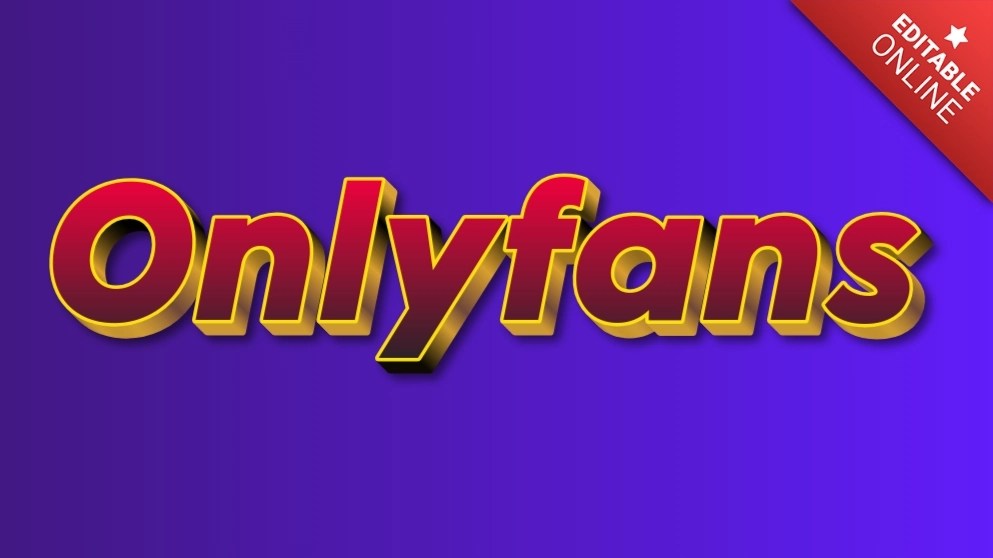 Onlyfans | 3D Red Font Style | Text Effect Generator