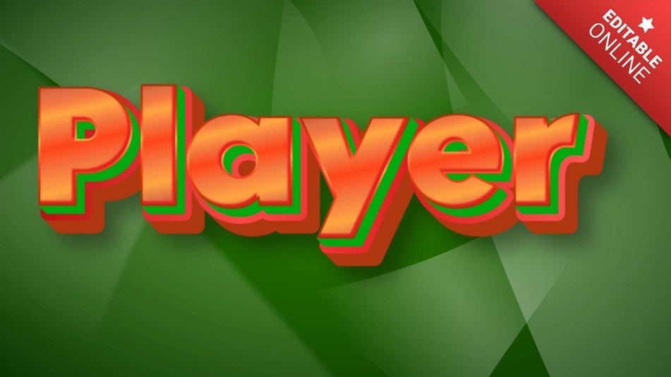 Player Red Apple Font Text Effect Generator