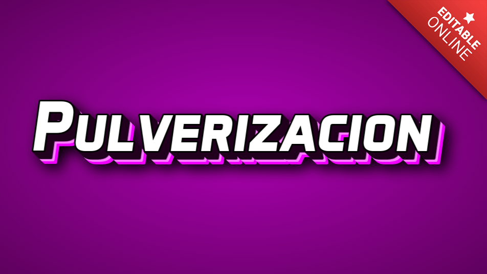 Pulverización Purple Black White Text Effect Generator