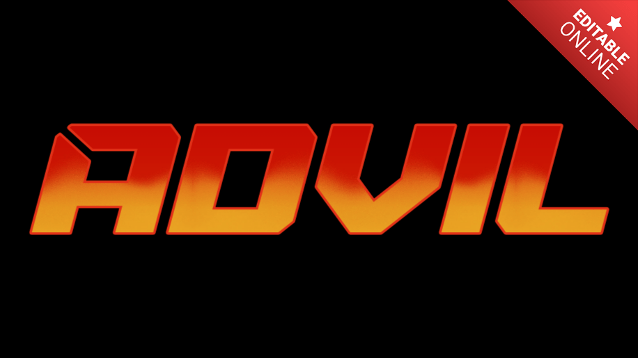 Advil Efeito Fogo Online Gerador de efeitos de texto