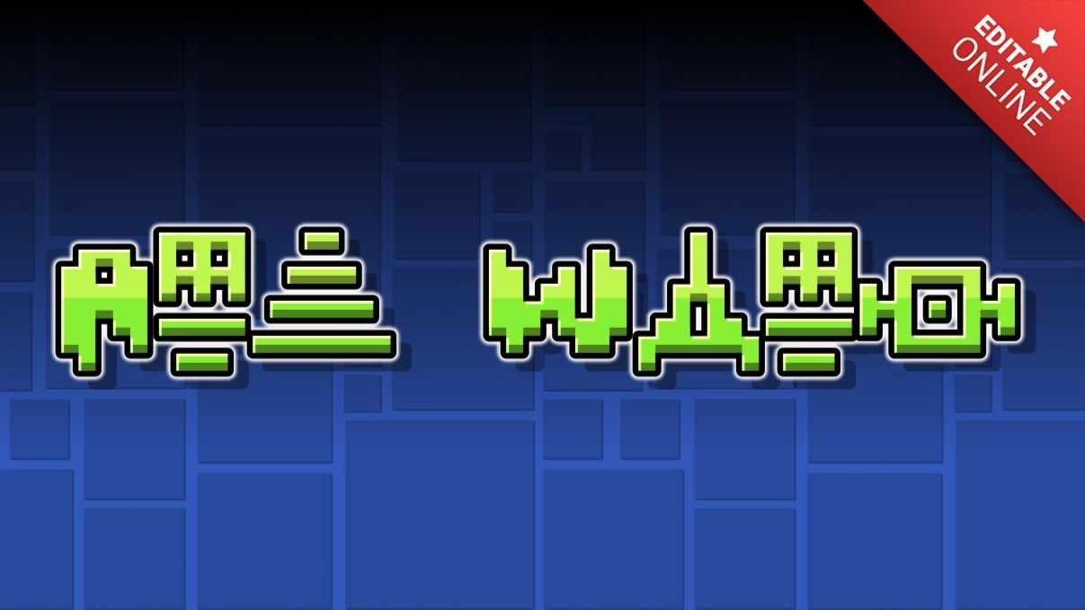 Art Word Geometry Dash Text Effect Generator