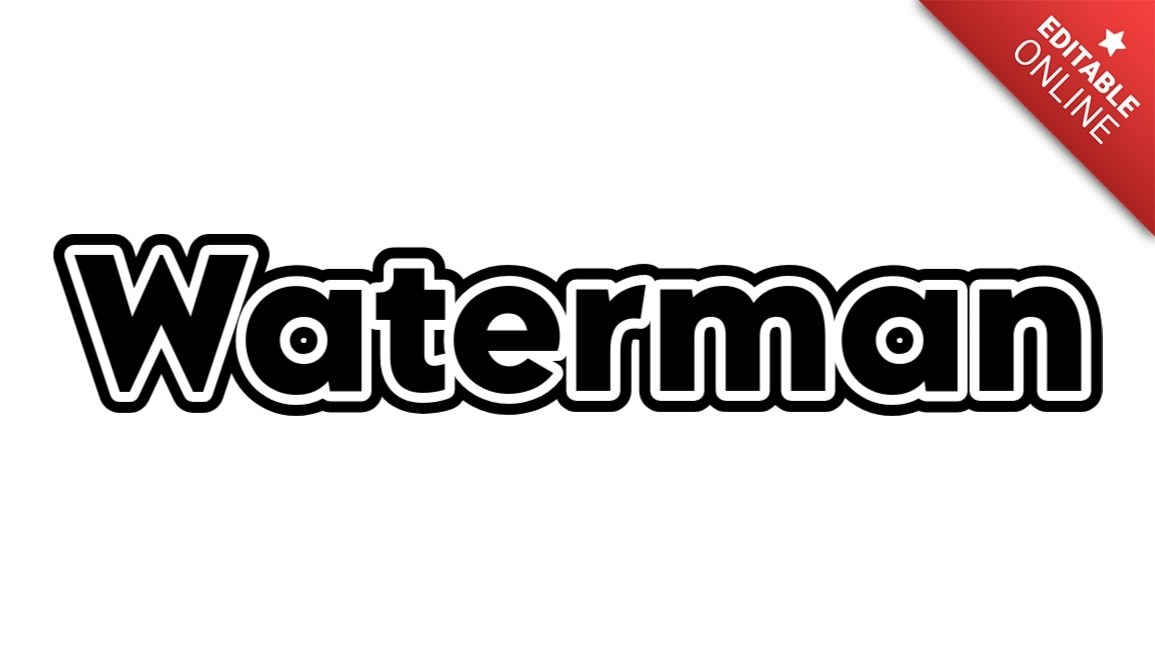 Waterman Two Strokes Outlines Font Text Effect Generator