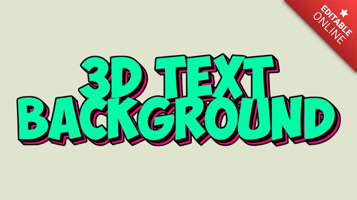 3D Text Background Mummy Green Pink Text Effect Generator