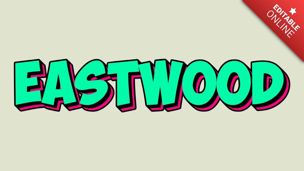 Eastwood Efeito Mamãe Verde E Rosa Gerador de efeitos de texto