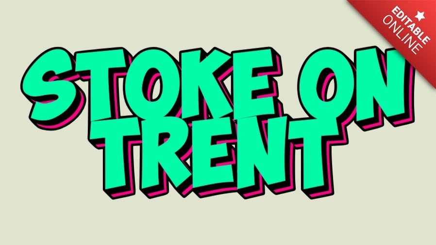 StokeonTrent Mummy Green Pink Text Effect Generator