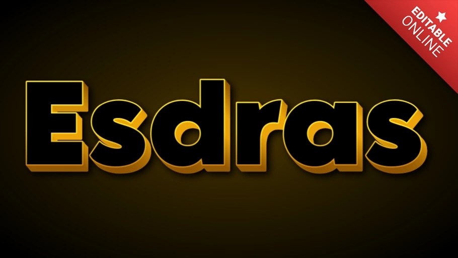 Esdras Deluxe Gold Style Font Text Effect Generator
