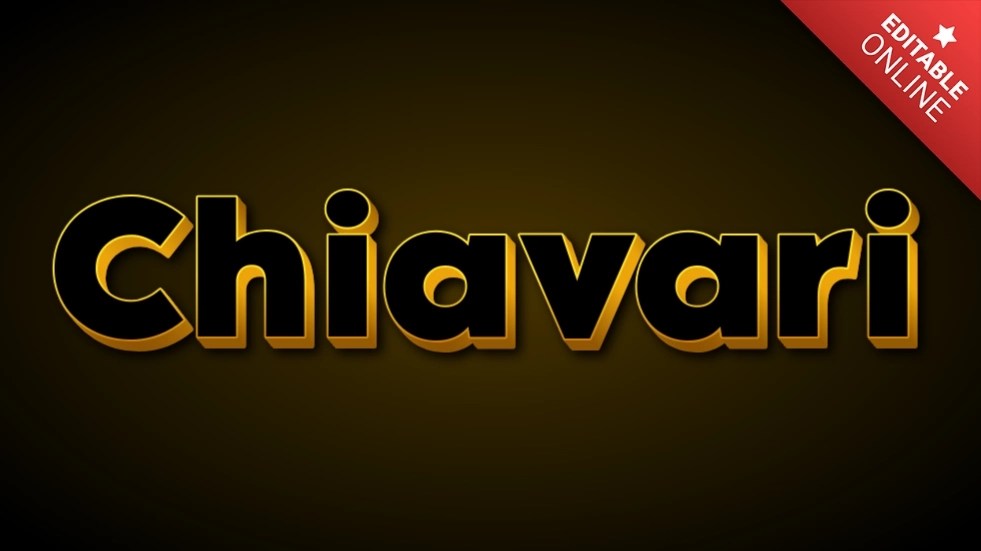 Chiavari Efecto Fuente Dorada Lujo Generador de Efectos de Texto