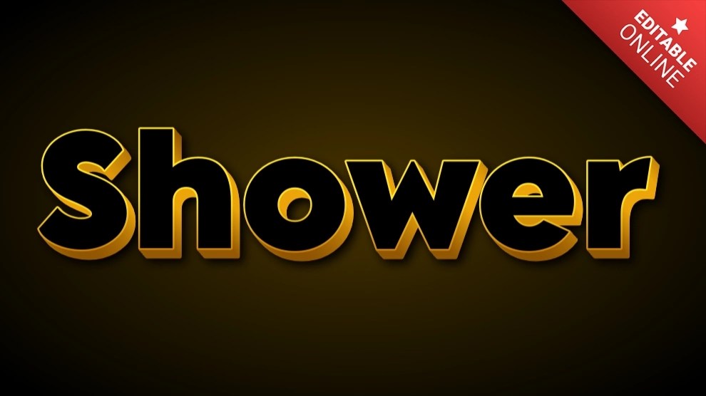 Shower Deluxe Gold Style Font Text Effect Generator