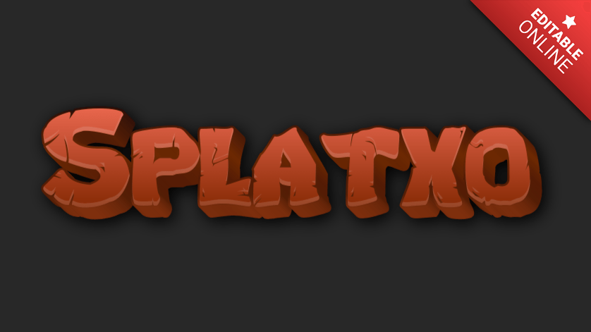 Splatxo | 3D With Tribal Pattern | Text Effect Generator