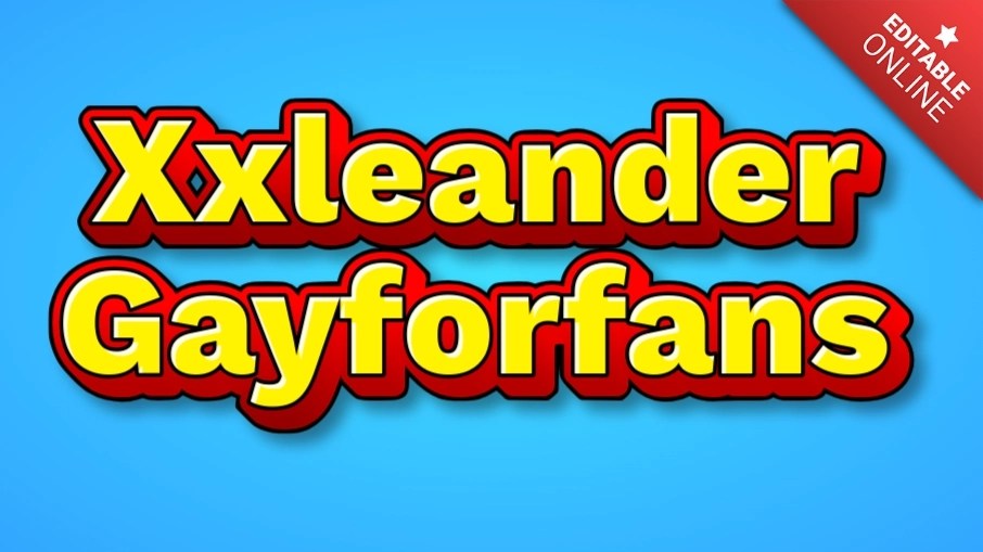 Xxleander Gayforfans Yellow And Red Superhero Text Effect Generator