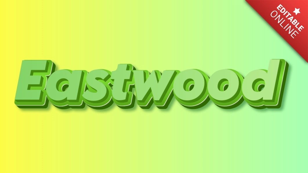 Eastwood Efeito Natureza Folha Gerador de efeitos de texto