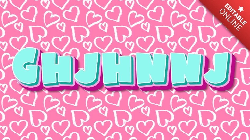 Ghjhnnj Love Heart Text Effect Generator