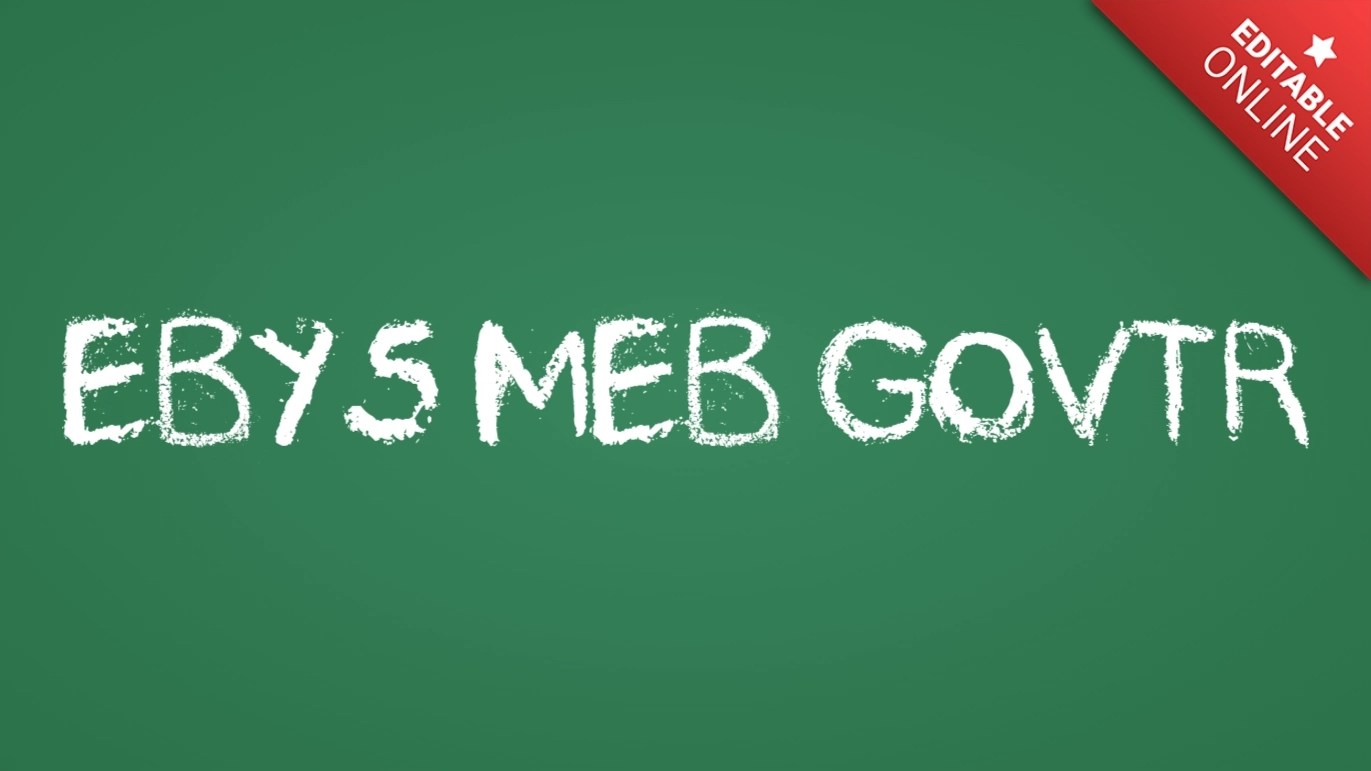 Ebys.meb.govtr Chalk Drawing On A Blackboard Text Effect Generator
