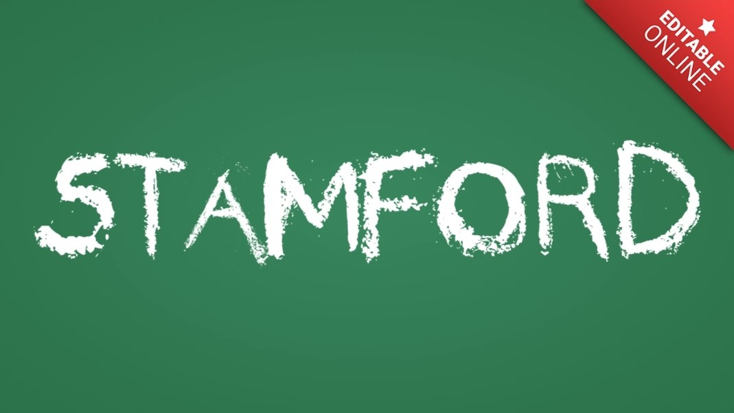 Stamford Chalk Drawing On A Blackboard Text Effect Generator