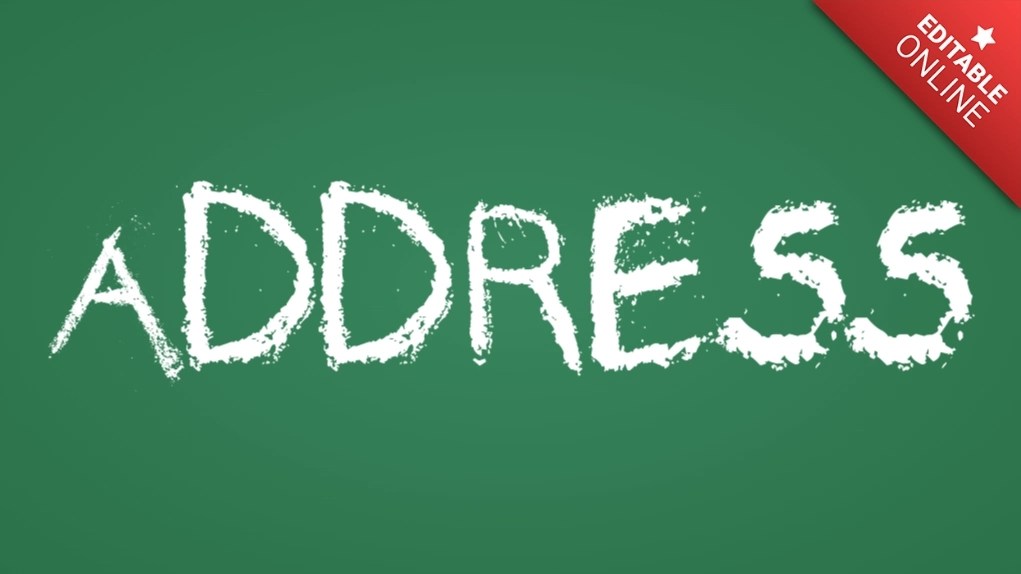 Address Chalk Drawing On A Blackboard Text Effect Generator