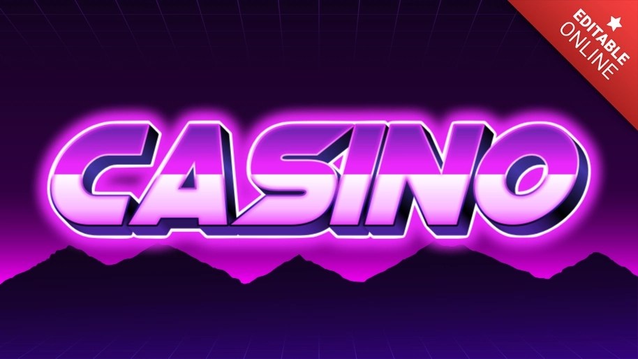 Casino Synth Wave Retro Font Style Text Effect Generator