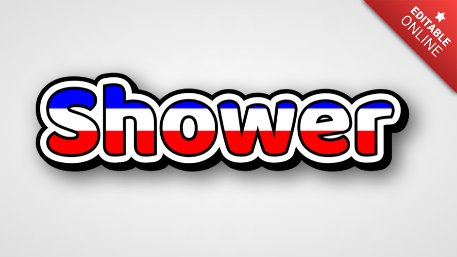 Shower With French Flag Text Effect Generator
