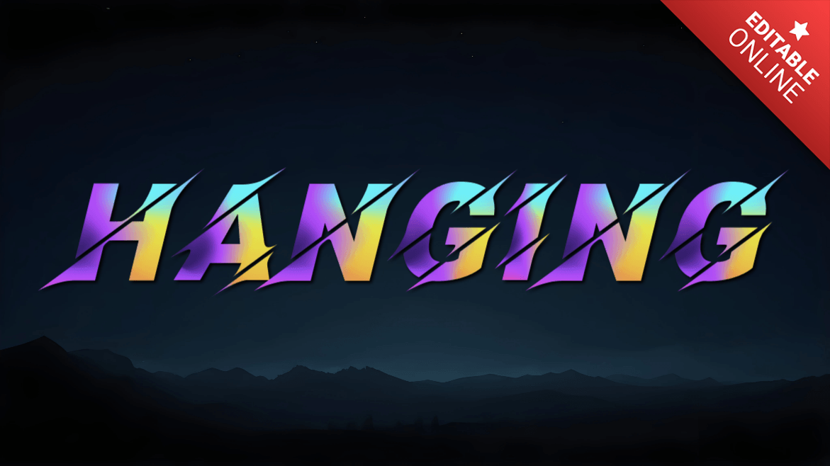 Hanging Power Text Effect Generator