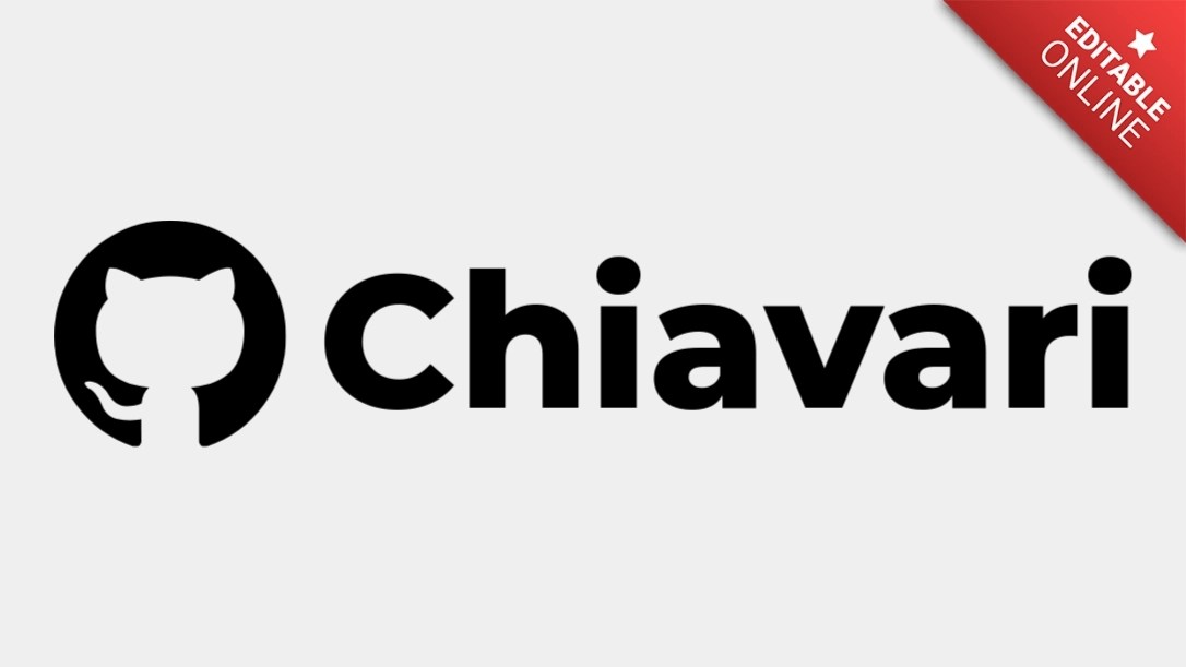 Chiavari Githubロゴ テキストエフェクトジェネレーター