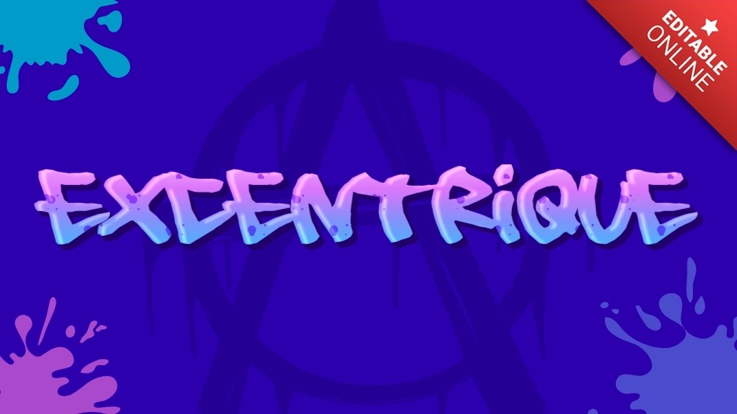 Excentrique Graffiti Style Text Effect Generator