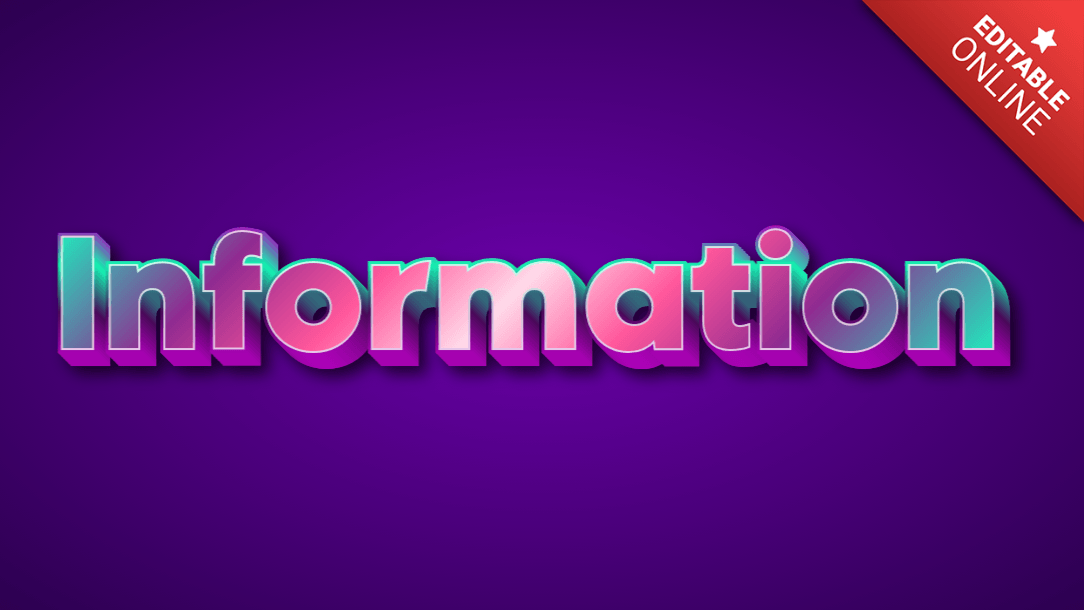 Information Text Effect Generator