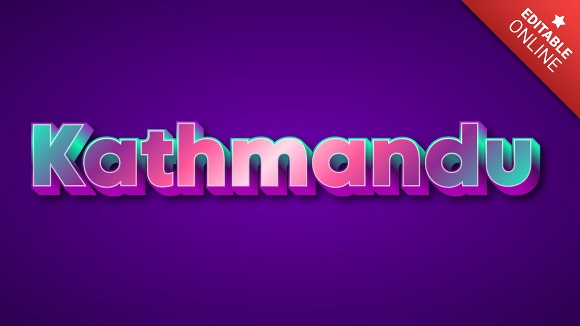 Kathmandu Text Effect Generator
