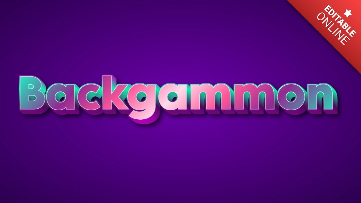 Backgammon Text Effect Generator