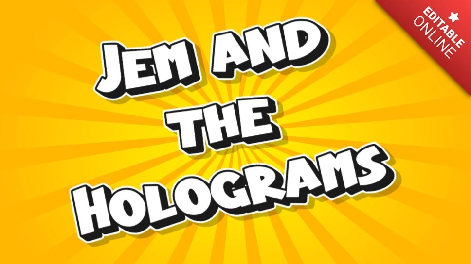 Jem and The Holograms Comic Talk Text Effect Generator