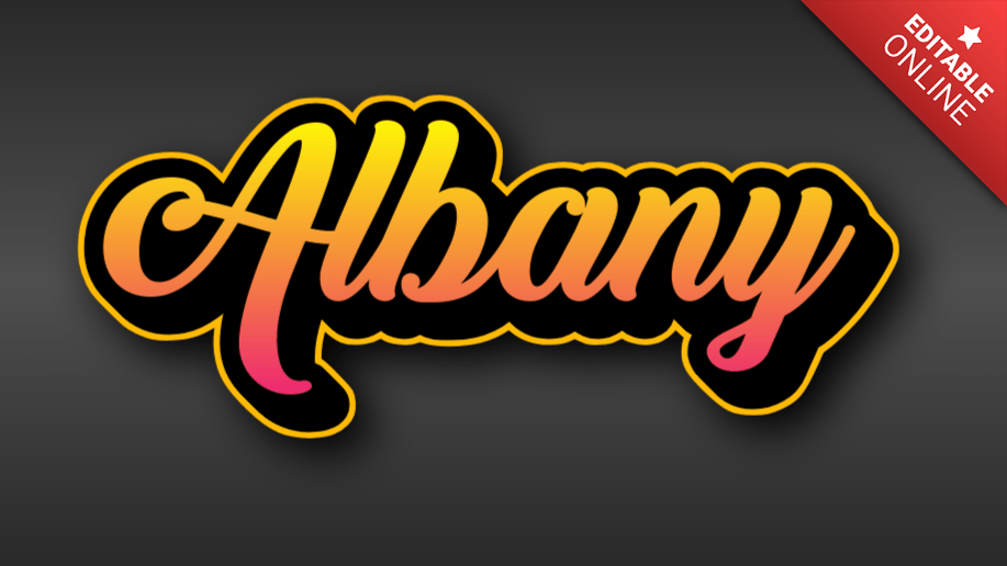 Albany Yellow And Pink Sunset 3D Text Effect Generator