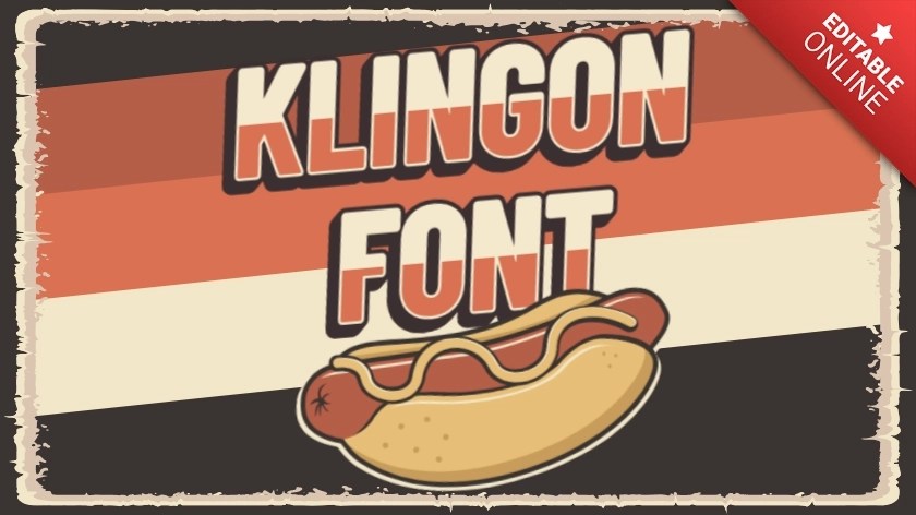 KLINGON FONT | Retro Hot-Dog | Text Effect Generator