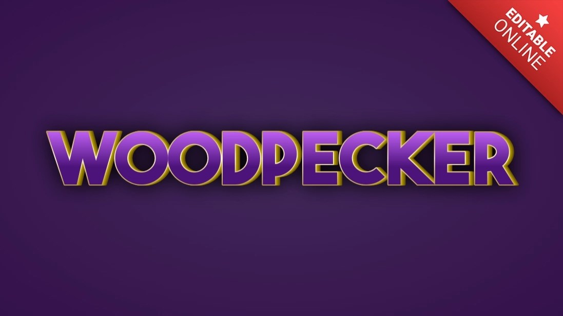 Woodpecker Text Effect Generator
