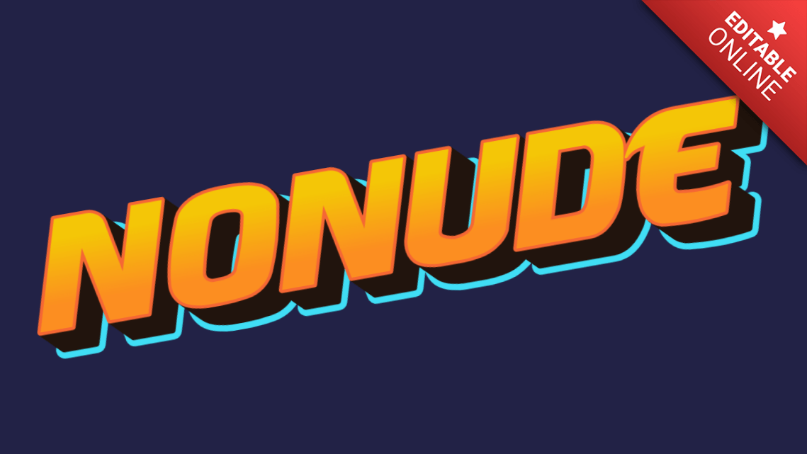 Nonude | Online | Text Effect Generator