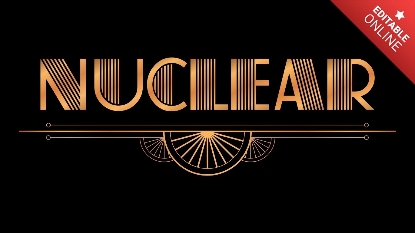 Nuclear Art Deco Font Text Effect Generator