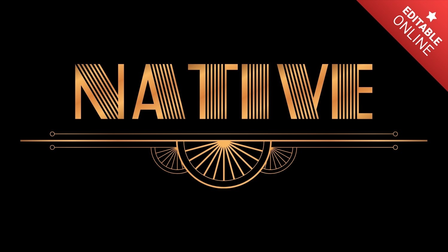 Native Art Deco Font Text Effect Generator